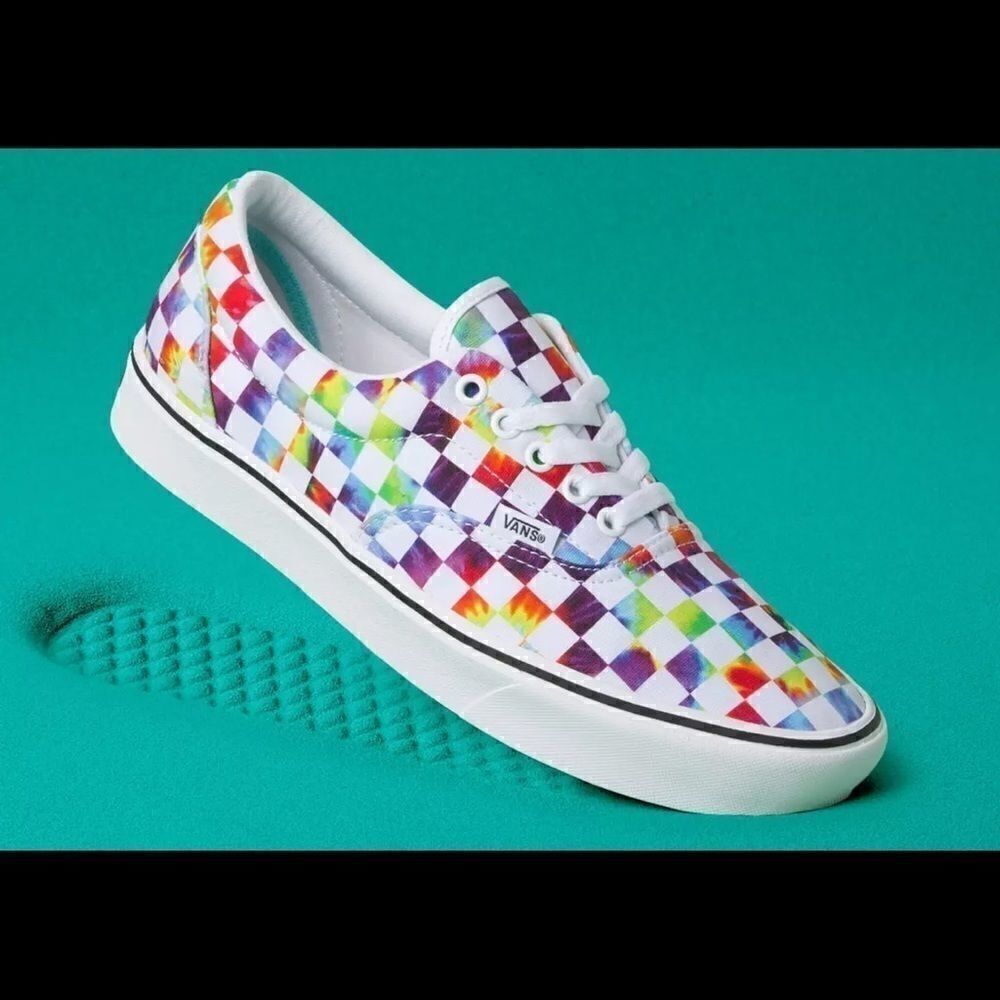 EUC RARE VANS TIE DYE COMFY CUSH SHOES WOMENS 11.5